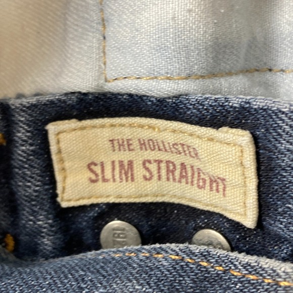 Hollister California Jeans Womens 28x30 Blue Denim Mid-Rise Slim Straight Leg - Picture 14 of 16